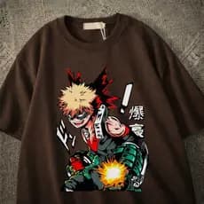Camiseta Basica Geek Otaku Com Estampa De Anime My Hero Academia Com Diversas Cores De Camiseta