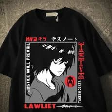 Camiseta Basica Com Estampa De Anime E Com Diversas Cores De Camisetas