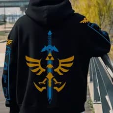 Sweater Moletom Canguru 100% Algodão The Legend Of Zelda Minimalista Estiloso Inverno Streetwear Forrado Malha Premium