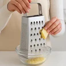 Ralador Em Aco Inox 18 Cm Com Quatro Lados Design Resistente Facil Limpeza
