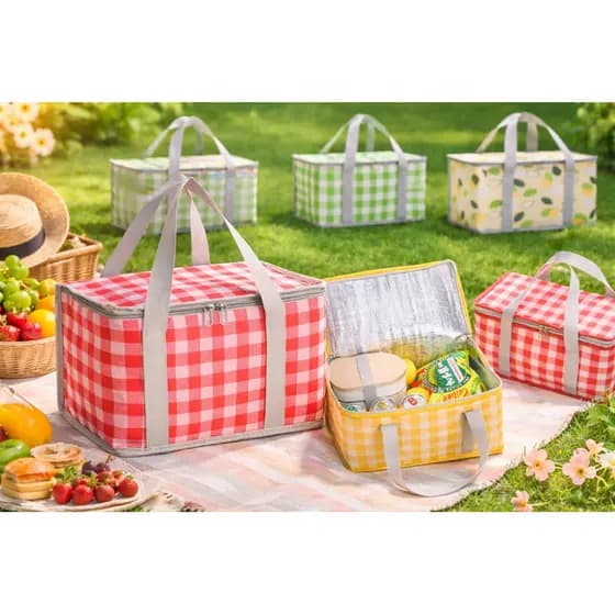 Bolsa Térmica Compacta Isolamento Interno Alça Reforçada Para Marmita e Bebidas