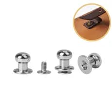 5 Unidades Carrapeta 7mm Cabeça Bolinha Fecho Bainha Cartonagem