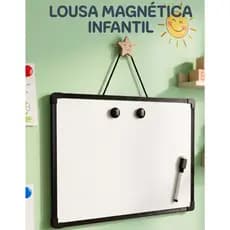 Quadro Magnético Infantil Lousa Branca Para Pintar Desenhar Brinquedo Criança Aprendizado