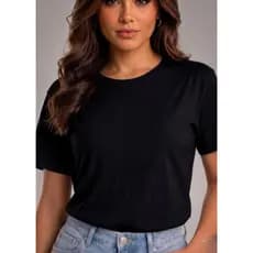 Camiseta Basica Feminina T-Shirt Lisa 100% Algodão Estilosa Babylook Blusinha