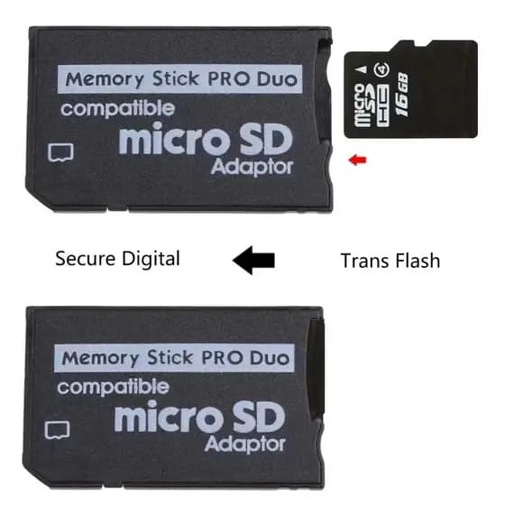 Para Sony Memória Vara Pro Duo Adaptador De Cartão TF Conversor De Micro SD PSP