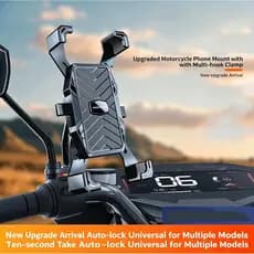 Suporte De Telefone Para Bicicleta De 4.7 A 7.2 Polegadas 360 View Universal Celular À Prova De Choque Motocicleta