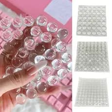 Nail-friendly Keyboard Stickers Ergonomic Cover 36/40/64/100pcs Silicone Long Nail Raised Art Typing for Laptop Pc – D