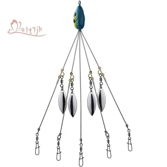 Equipamentos De Guarda-Chuva Para Pesca De Tiradores De Baixo , Kit De Equipamento De Iscas De Água Doce , Azul