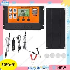Kit De Painel Solar 600W Com Controlador De Carga 100A 18V Carregamento Para Sistema De Reboque De Barco De Acampamento