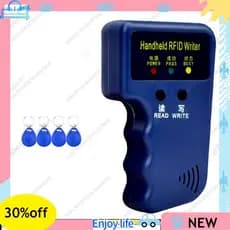 Leitor De Cartão RFID De 125Khz + 4 Chaveiros Kit Copiadora Escritor Duplicador Programador De Identificação Cópia EM430