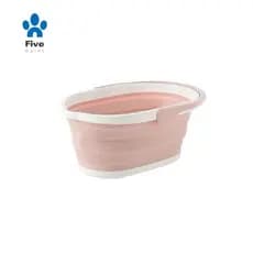 1 Pçs Rosa Dobrável Balde De Água Limpeza Ao Ar Livre Plástico Detritos Classificação Acessórios