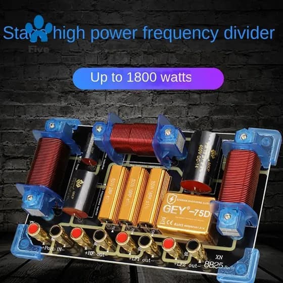 Divisor De Frequência De Áudio 1800W Alta Potência Crossover De Alto-Falante De 2 Vias 12 15 Polegadas Desempenho De Pal