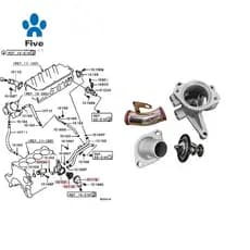 Para Montero Pinin TR4 H77W Kit De Termostato De Tubo De Entrada De Bomba De Água-MD347975 Md MD358974 MD177349 MD337408