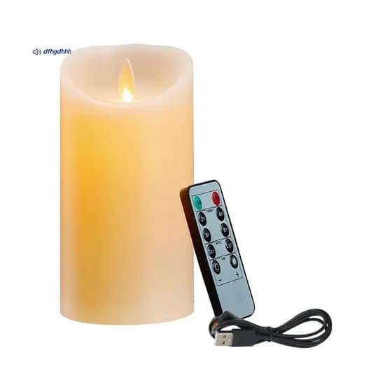 Velas LED , Cintilantes Sem Chama , Vela Recarregável De Cera Real Com Controle Remoto A