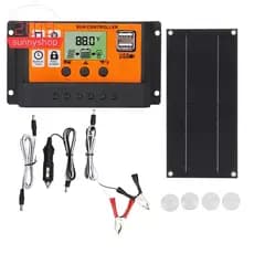 Kit De Painel Solar 600W Com Controlador De Carga 100A 18V Carregamento Para Sistema De Reboque De Barco De Acampamento