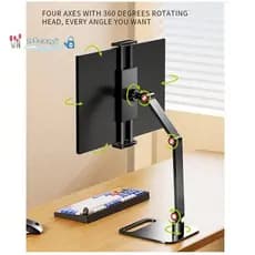 Suporte Para Monitor Portátil Ajustável 360 ° Giratório Tablet Compatível Com De Braçadeira De Mesa