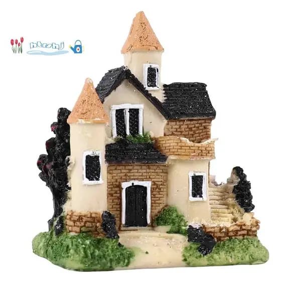 Bonito Mini Casa De Resina Em Miniatura Jardim De Fadas Paisagem Decoração Do Artesanato 4 Estilos Cor Aleatória