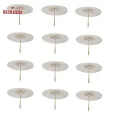 12 Pçs Guarda-Sol De Papel Chuva De Praia Branco DIY Fotografia Adereços Para Festas De Chá De Bebê Casamento 60cm/23.6