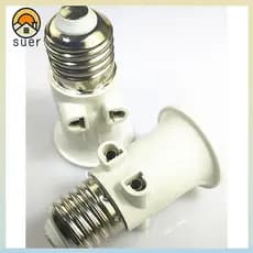 Conector De Tomada Ue SUEBR , Adaptador De Lâmpada E27 Soquete LED
