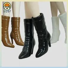 SUEBR Botas De Boneca Masculinas/Femininas , Sapatos De Plástico Da Moda 1/6 Para Bonecas Multiestilos , Acessórios De R