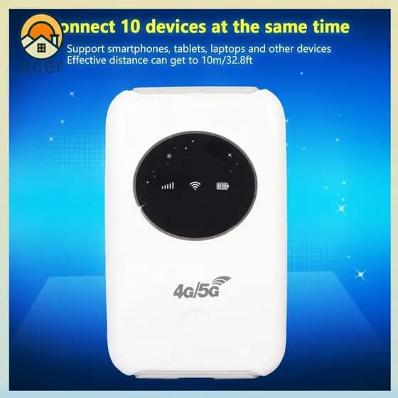 Roteador Portátil SUEBR 4/5G , Ponto De Acesso Móvel De Bolso WiFi Alimentado Por USB , Versão Asiática/Europeia