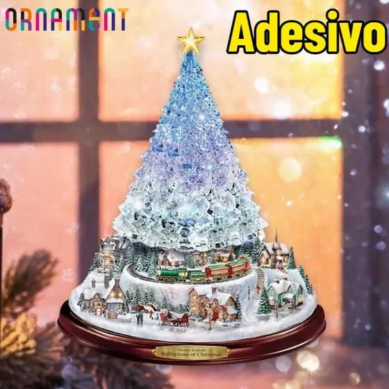 Árvore de Natal Train Decor Adesivo/Árvore de Natal Adesivos de janela de Natal/Inverno Decoração para casa Decalque