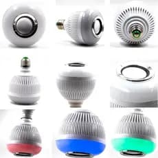 Lampada Toca Musica Bluetooth+Controle