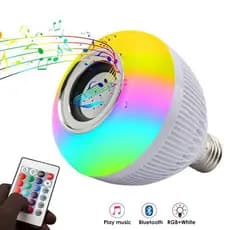 Lampada Toca Musica Bluetooth+Controle