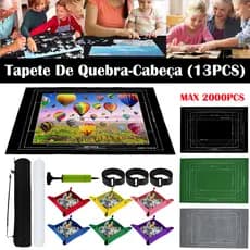 Porta Puzzle Até 2000 Peças Tapete De Quebra-Cabeça Mantenha Limpo E Organizado Roll Up Puzzle Pad Com Fundo Antiderrapante Linha Auxiliar Para SHOPSKC5300 Ao Ar Livre