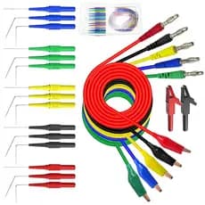 22 Pçs Kit De Sonda Traseira 4mm Banana Plug Jacaré Clipe Com 3 Ângulos Pinos Para Reparação De Carro Diagnóstico SHOPSK