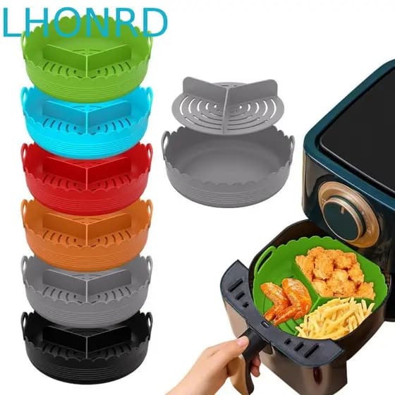 Forros De Silicone Para Fritadeira De Ar LHONRD , Bandeja Antiaderente De Forno De 3 Grades De Qualidade Alimentar , Ces