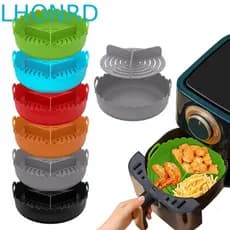 Forros De Silicone Para Fritadeira De Ar LHONRD , Bandeja Antiaderente De Forno De 3 Grades De Qualidade Alimentar , Ces