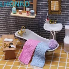 Acessórios De Banheiro Para Casa De Bonecas LHONRD , Pente De Secador De Cabelo Em Miniatura De Gel De Banho De Escova D