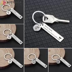 MIOSHOP Drive Safe Keychain Aniversário Namorado Namorada Casais De Aço Inoxidável Decoração Amante Presentes