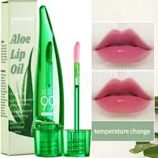 LANGMANNI Hidratante Mudança De Temperatura Bálsamo Labial Para Os Lábios Batom À Prova D'água Aloe Vera Cor Maquiagem Cosméticos Mulheres