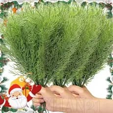 10 Peças Hastes De Pinheiro De Natal/Enfeites De Árvore Ramos/DIY Guirlanda Artesanato Buquê Folhas/Plantas Verdes Artif