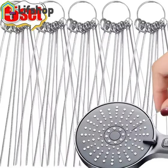 Kit De Agulha De Limpeza De Aço Inoxidável Para Cabeça De Chuveiro , Bico De Torneira , Abertura De Teclado-Ferramentas 