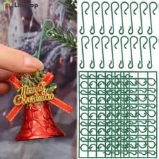 Para Guirlanda De Natal , Luzes , Bola-Gancho De Suspensão Com Pingente De Árvore Colorido-50 Unidades De Mini Ganchos D