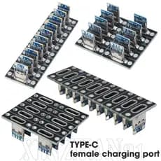 Soquete USB 3.1 Tipo C De 5/20 Unidades-Conector Fêmea 2 Pinos 4-Com Placa De Fixação De Parafuso De Porta De Carregamen