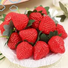 Morangos Artificiais Frutas Falsas-Para Mesa De Casa Decoração De Festa Adereço-De Plástico Realistas Celebração De Ano