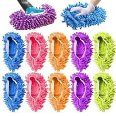 Meias De Limpeza Sapatos De Chinelos Piso/De Micro Fibra/Pó De Chenille Multi-Funções Coberturas De Preguiçosos /