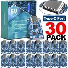 Placa De Carregamento De Bateria De Lítio 10-30 Unidades 3A 5V-Interface Tipo C-Módulo Peças De Reparo De Funções Duplas