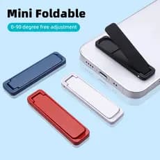 (Acessórios Móvel) Ultra Fino De Metal Mini Folding Mobile Phone Holder Stand/Liga Invisível Suporte Do Telefone Portátil Kickstand/De Desktop/Compatível Com Todos Os