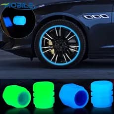 4 Pcs 3 Cores Tampa Luminosa Universal De Pneus De Válvula Brilhante Para Bicicleta De Motocicleta