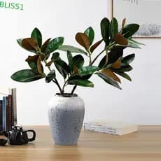 BLISS1 Simulado Ramo De Árvore De Magnólia , Grande Planta Artificial Artesanal , Plantas Artificiais De 110cm