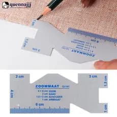 Quennana Medidor De Precisão De Costura Marcador De Tecido Metal Quilting Régua Modelo Para Acessórios De Artesanato De Bricolagem G9J1