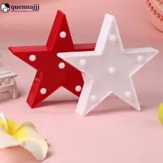 QJ Pequenas Decorações De Luz De Secretária LED Em Forma De Estrela Nocturna Para Quarto De Crianças