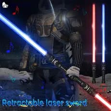 QUENNA Star Wars Sabre De Luz Força Duelo Alimentado Por Bateria Som Metal Lidar Com Cosplay Brinquedo Luminoso Crianças