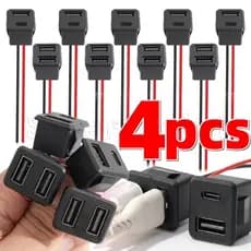 Conector Fêmea Usb Tipo C De 2 Pinos-Base De Camada Dupla-Tomada De Carregamento De Entrada 5V2A-Adaptador De Cabo De Ca