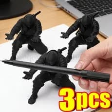 Porta-Canetas Ninja Warrior-Suporte Para Caneta Esferográfica-Ornamento De Armazenamento De Mesa Antiderrapante Criativo